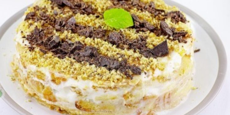 Винаги е на моята трапеза: бисквитена торта с банани без печене (Рецепта)