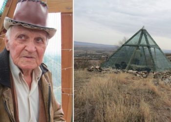 Пенсионер на 87 години построи огромна въздушна лековита пирамида край Горна Оряховица